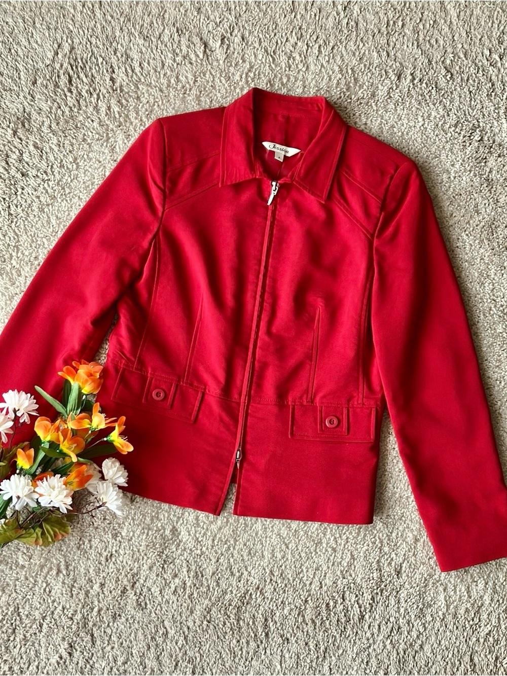 Jessica | Lined Zippered Blazer